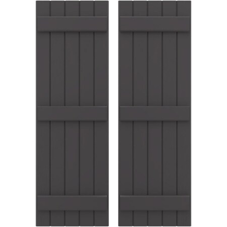 Ekena Millwork Americraft 5-Board, 3 Batten Exterior Real Wood Joined Board-n-Batten Shutters, ARW401BB518X79SMH, PR ARW401BB518X79SMH